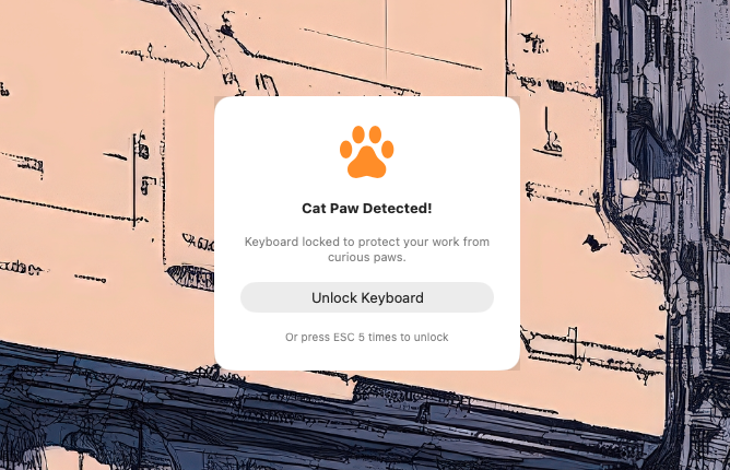 CatPaws lock notification